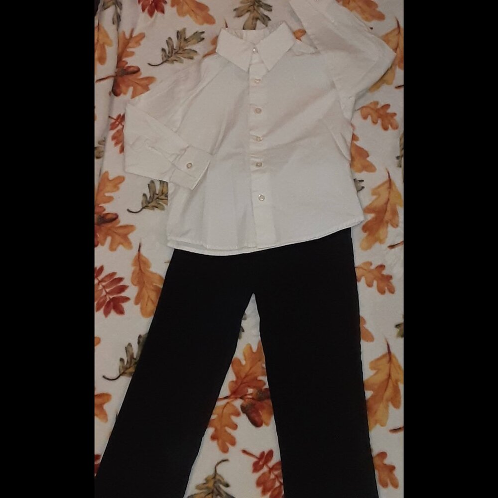 Nautica Black Corduroy Gap White Button Up Shirt Toddler Boys Size 5 Lot Bundle
